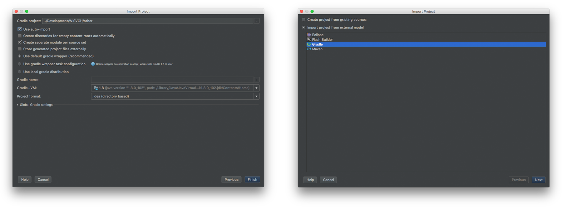 Gradle import